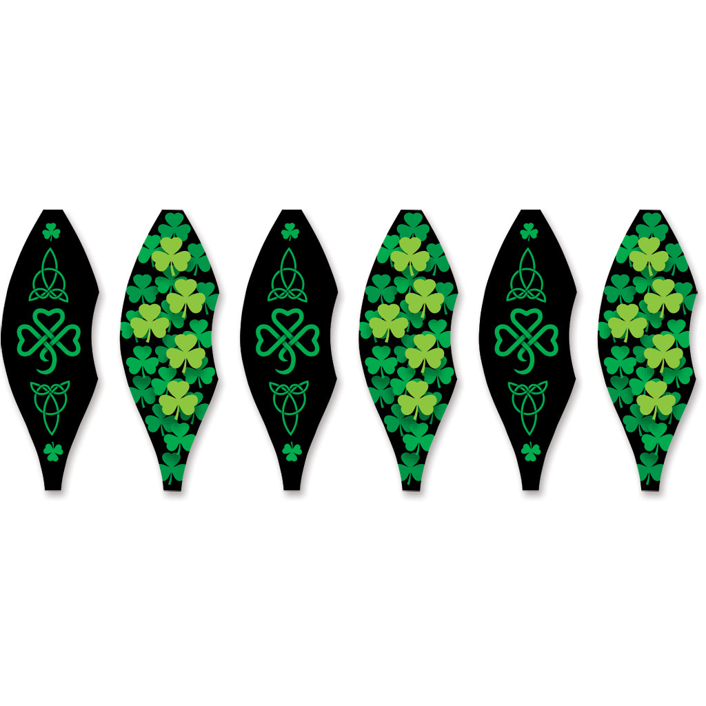 19 in. Pop-Open Hot Air Balloon - Celtic Shamrocks