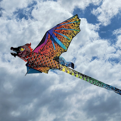 3D Dragon Kite - Night Fire