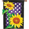 Elite Lattice Flag - Sunflowers