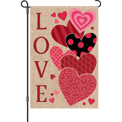 12 in. Flag - Love Hearts