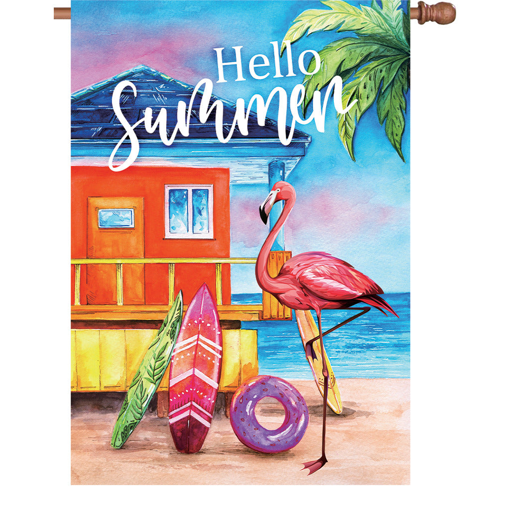28 in. Flag - Flamingo Beach