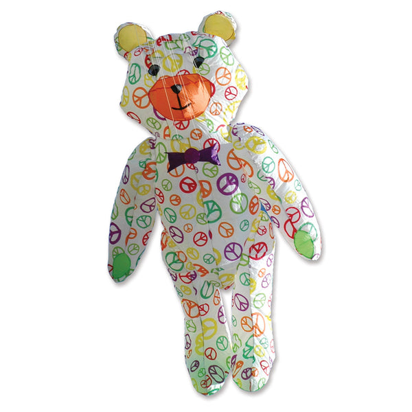 Teddy Bear Kite - Peace Signs