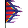 Grass Dance Feather Banner - Red