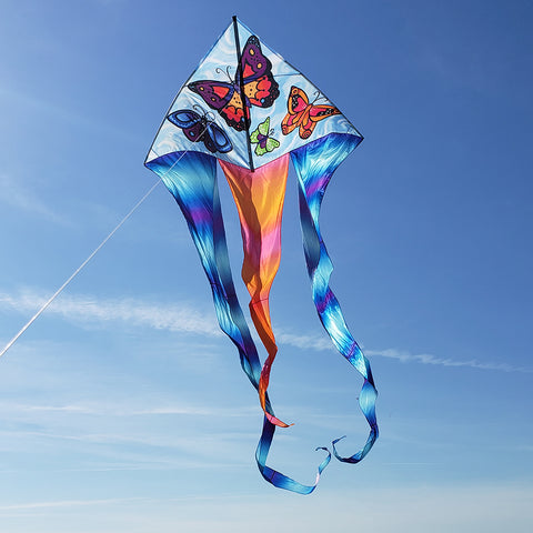 6.5 ft. Flo-Tail Delta Kite - Butterflies