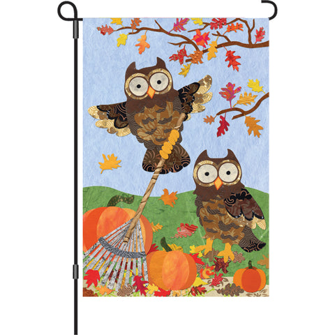 12 in. Flag  - Autumn Owls