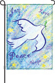 12 in. Flag - Peace & Joy
