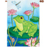28 in. Flag - Lotus Frog