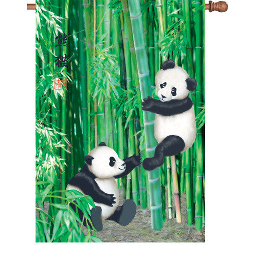 28 in. Flag - Playful Pandas