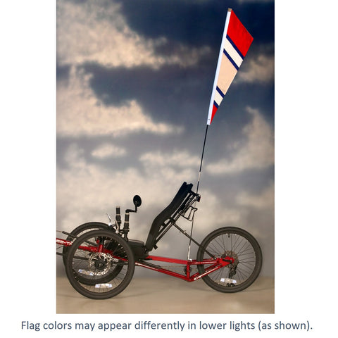 SoundWinds Reflective Fanion Recumbent Bike Flag - Red