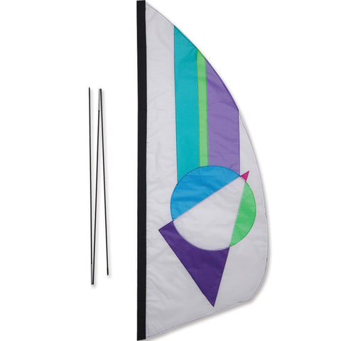 3.5 ft. Recumbent Bike Feather Banner - Pastel Prism