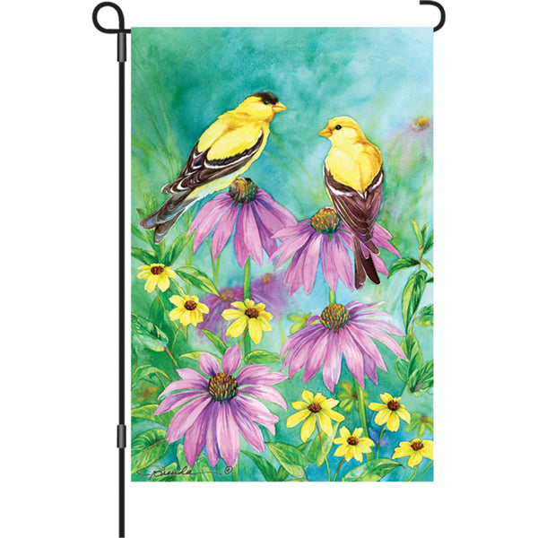 12 in. Flag - Summer Goldfinches