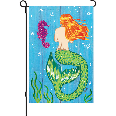 12 in. Flag - Mermaid & Seahorse