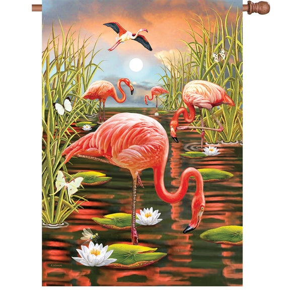 28 in. Flag - Flamingo Sunset