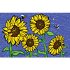 60 in. Embroidered Applique Windsock - Bees and Sunflower
