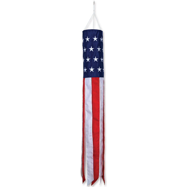 Patriotic Embroidered Stars Windsock - 60 in.