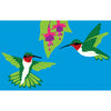 Embroidered Applique Windsock - Hummingbirds