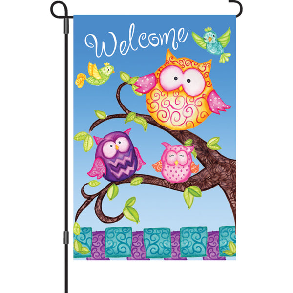 12 in. Flag - Welcome Owls