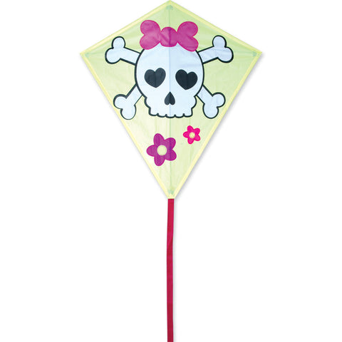 30 in. Diamond Kite - Girl Skull