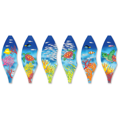 19 in. Pop-Open Hot Air Balloon - Sea Turtles