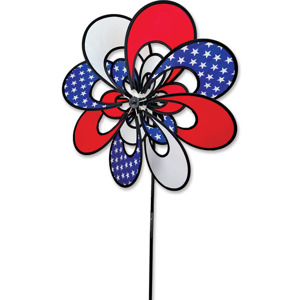 19 in. Double Whirly Spinner - Patriotic