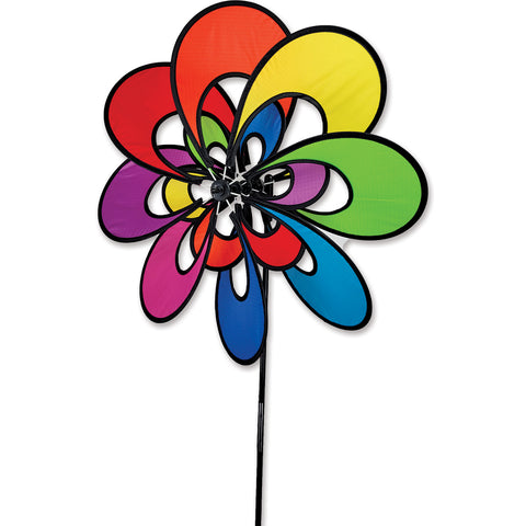 19 in. Double Whirly Spinner - Rainbow