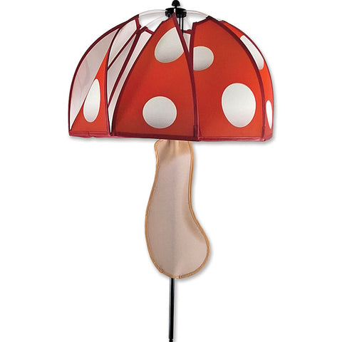 Mushroom Spinner - Red Polka Dot
