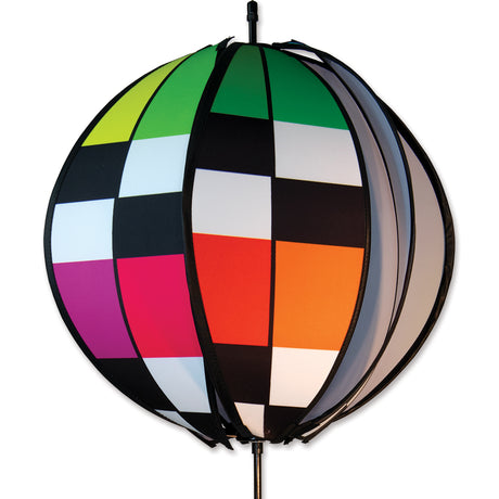 24 in. Ball Spinner - Rainbow Checkerboard