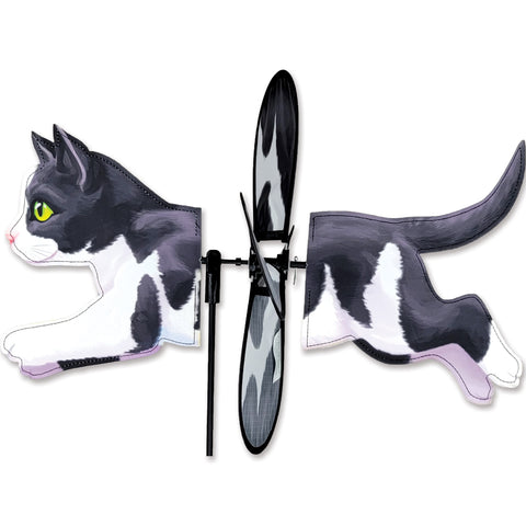 Petite Spinner - Black & White Cat