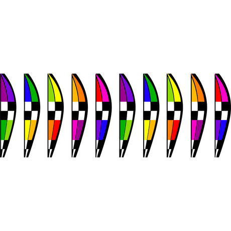 22 in. Hot Air Balloon - Checkered Rainbow