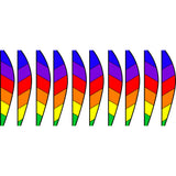 22 in. Hot Air Balloon - Chevron Rainbow