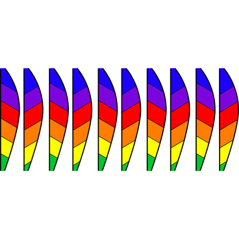 22 in. Hot Air Balloon - Chevron Rainbow