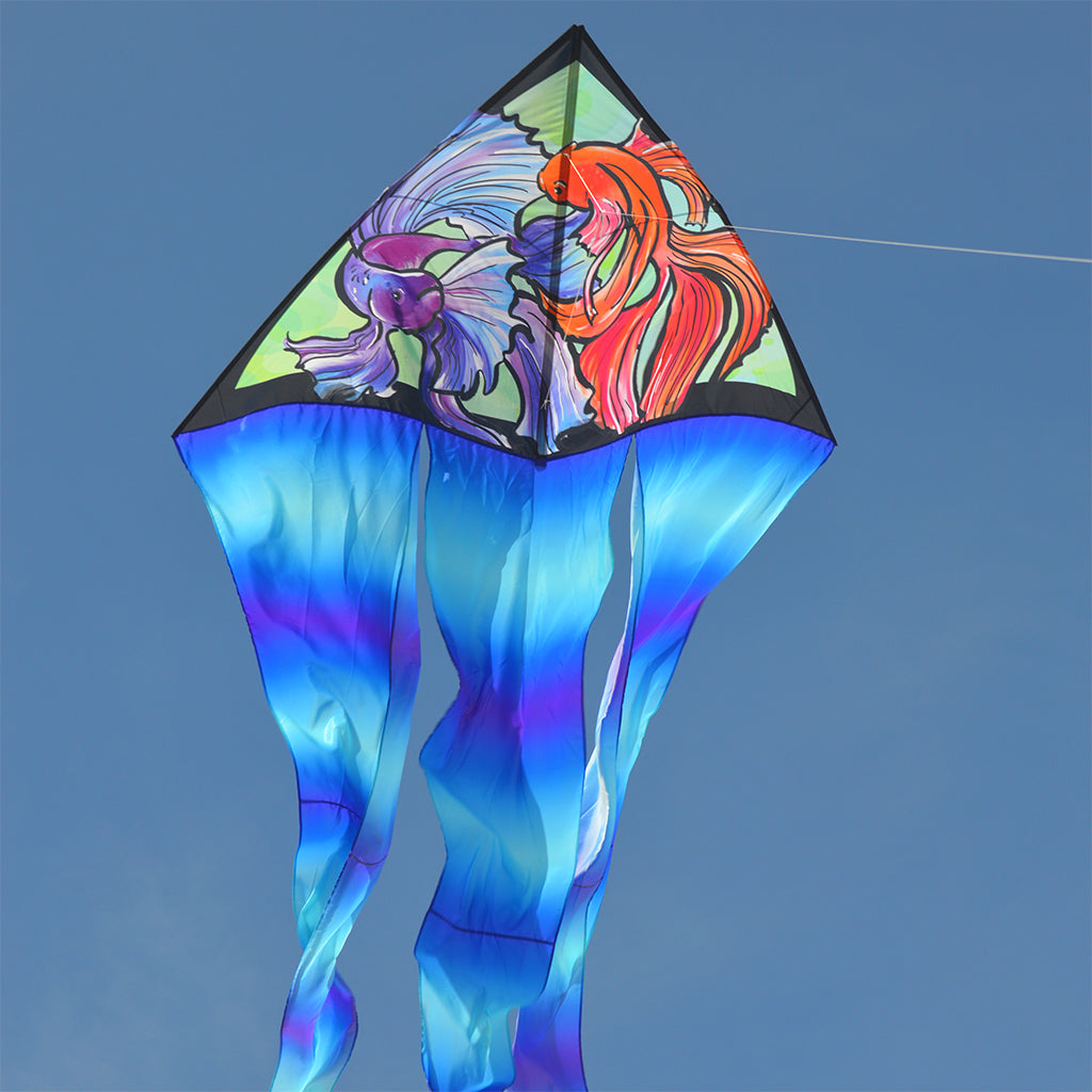6.5 ft. Flo-Tail Delta Kite - Fish – Premier Kites & Designs