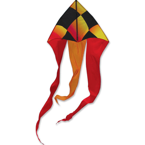 56 in. Flo-tail Delta Kite - Liquid Checks