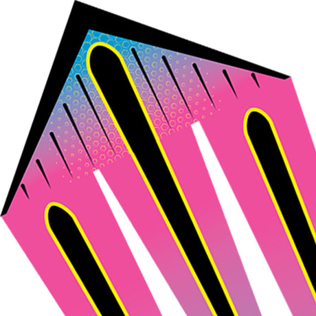 46 in. Flo-Train Delta Kite - Raspberry Shock (Single Kite)