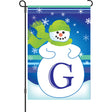 12 in. Winter Monogram Flag - G