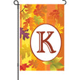 12 in. Fall Monogram Flag - K