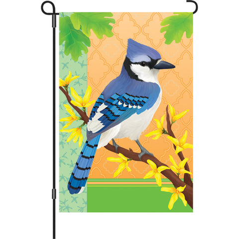 12 in. Flag - Blue Jay In Spring