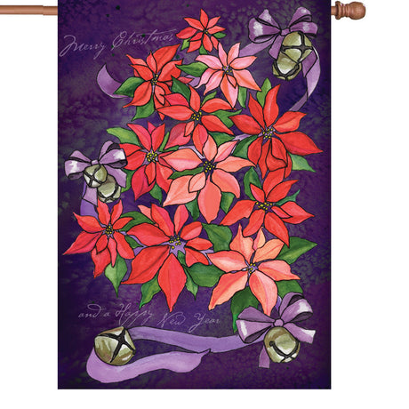 28 in. Flag - Poinsettia Topiary