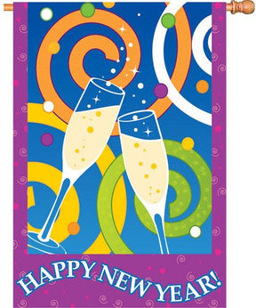 28 in. Flag - Happy New Year