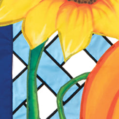 Elite Oversized Lattice Flag - Harvest Pumpkin