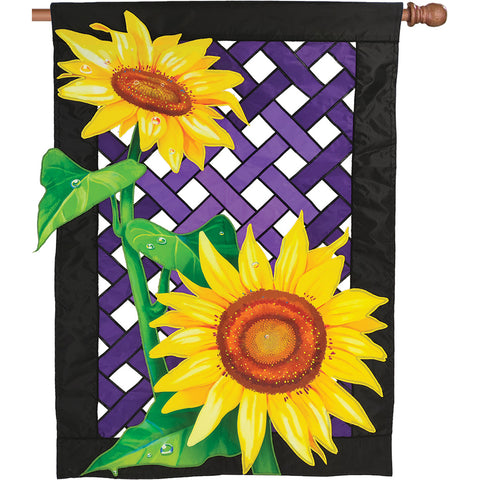 Elite Lattice Flag - Sunflowers
