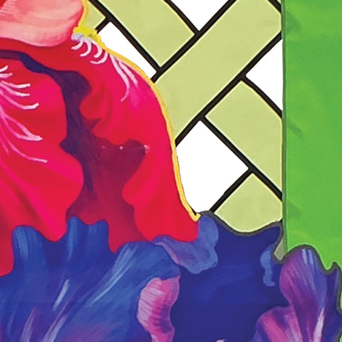 Elite Oversized Lattice Flag - Bearded Iris