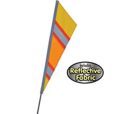 SoundWinds Reflective Fanion Recumbent Bike Flag - Yellow