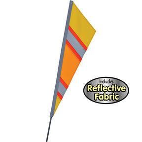 SoundWinds Reflective Fanion Recumbent Bike Flag - Yellow