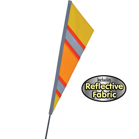 SoundWinds Reflective Fanion Recumbent Bike Flag - Yellow