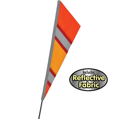 SoundWinds Reflective Fanion Recumbent Bike Flag - Orange