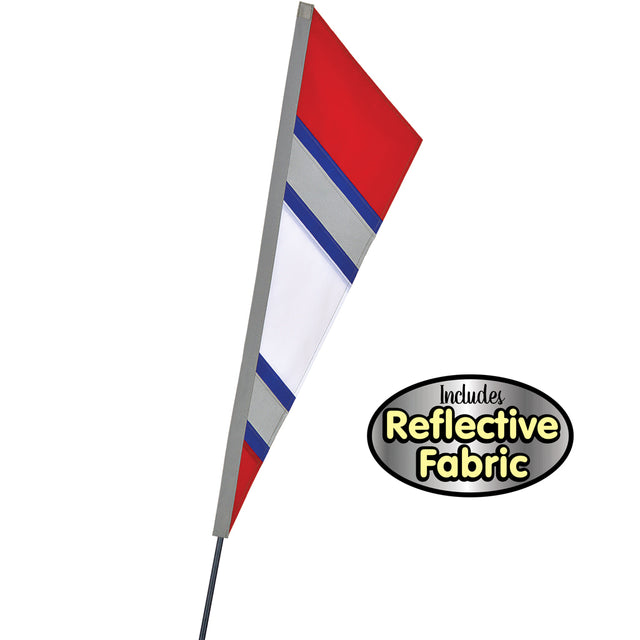SoundWinds Reflective Fanion Recumbent Bike Flag - Red