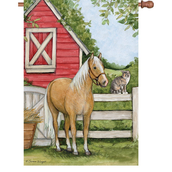 36 in. Elite Oversized House Flag - Palomino Horse