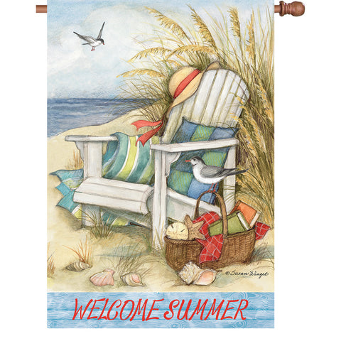 36 in. Elite Oversized House Flag - Beach Chair