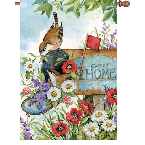 36 in. Elite Oversized House Flag - Birds in the Mailbox